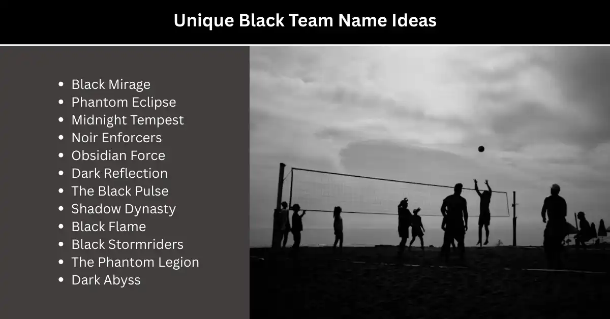 unique black team name ideas
