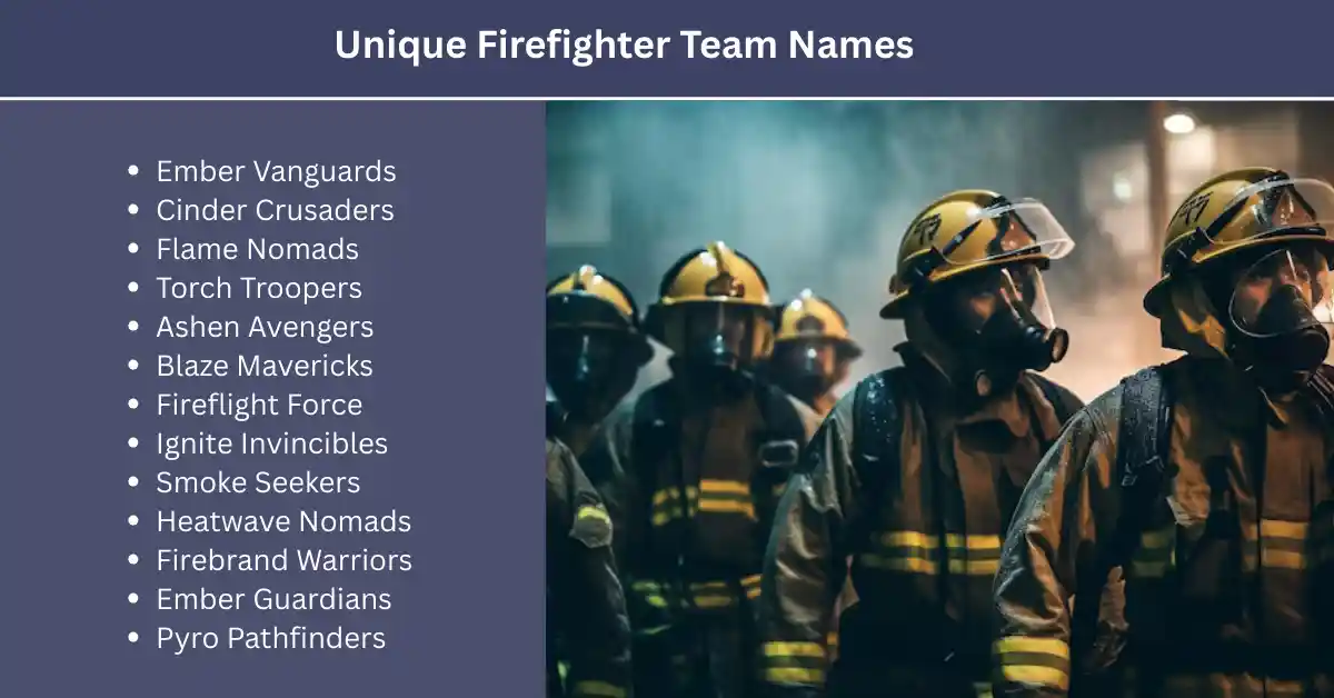 unique firefighter team names
