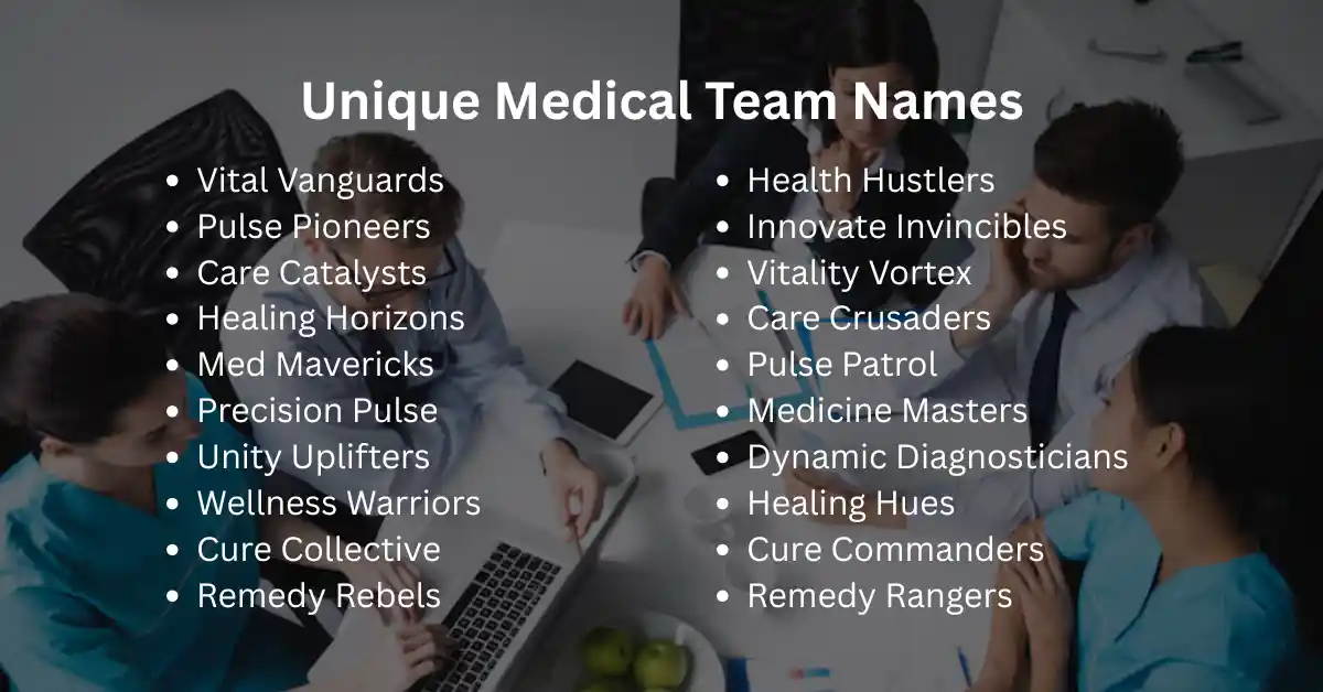 unique medical team names