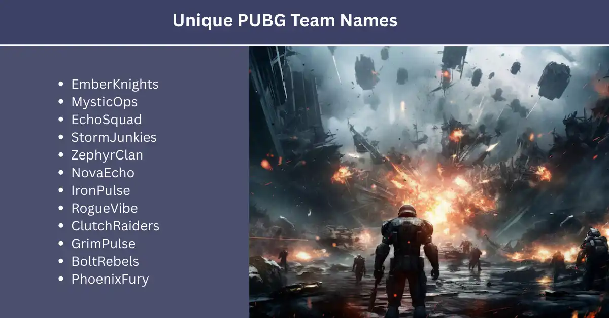 unique pubg team names