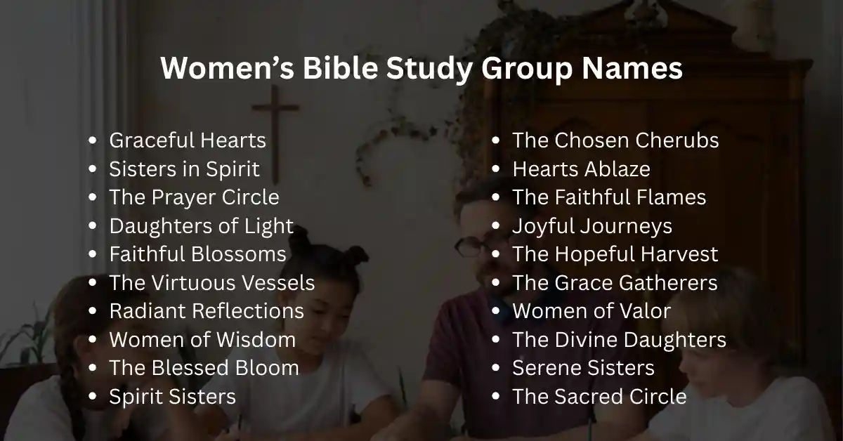 women’s bible study group names