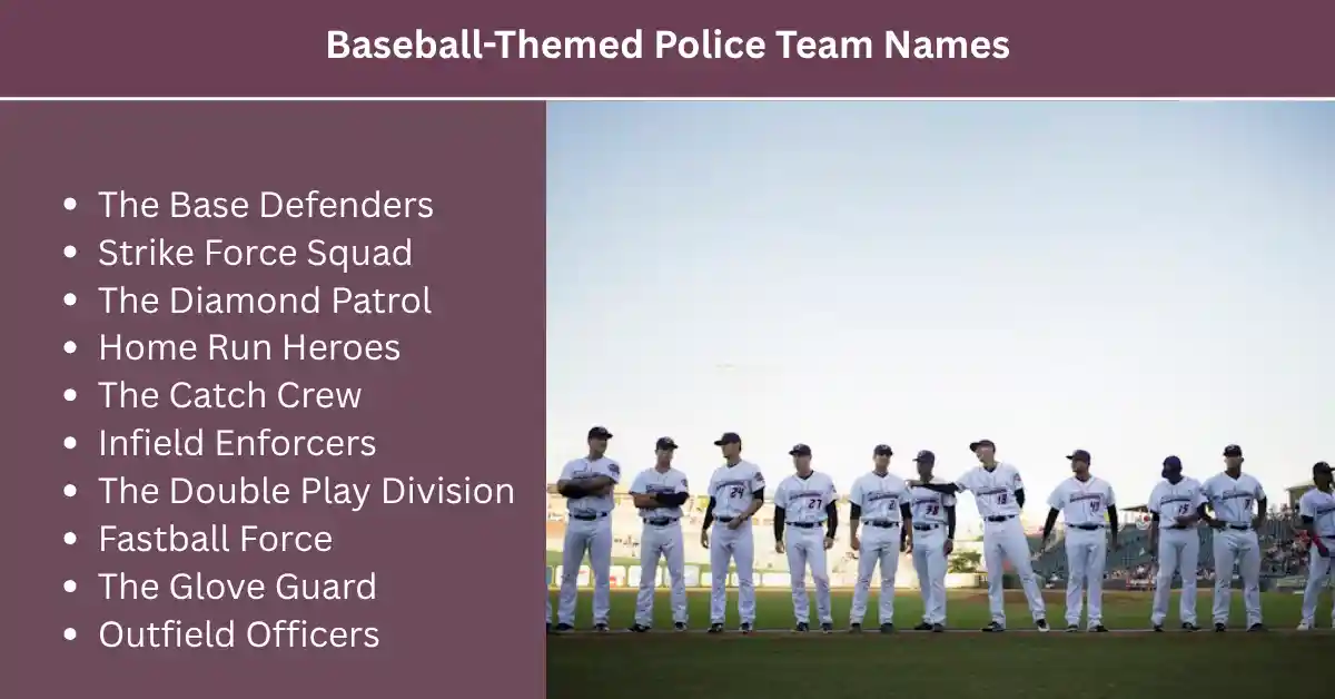 baseball themed police team names