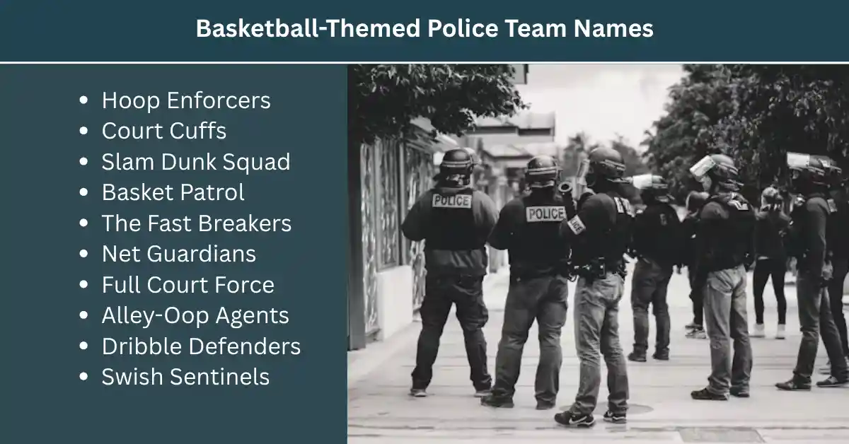 basketball themed police team names
