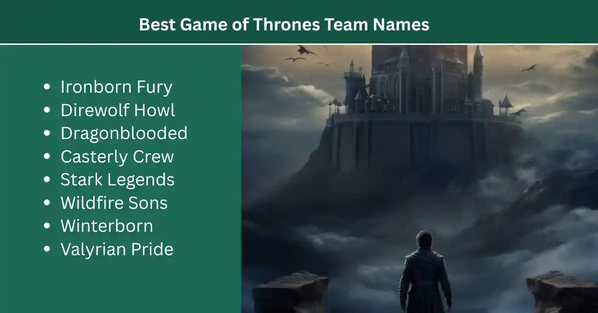 best games of thrones team names