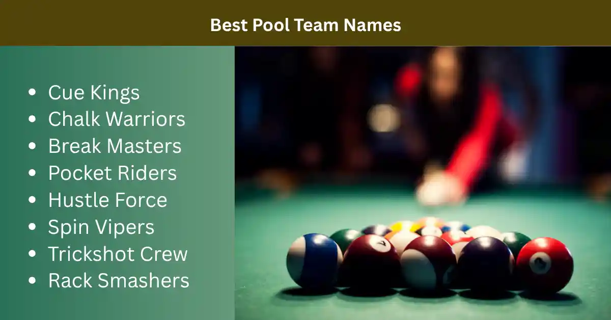 best pool team names