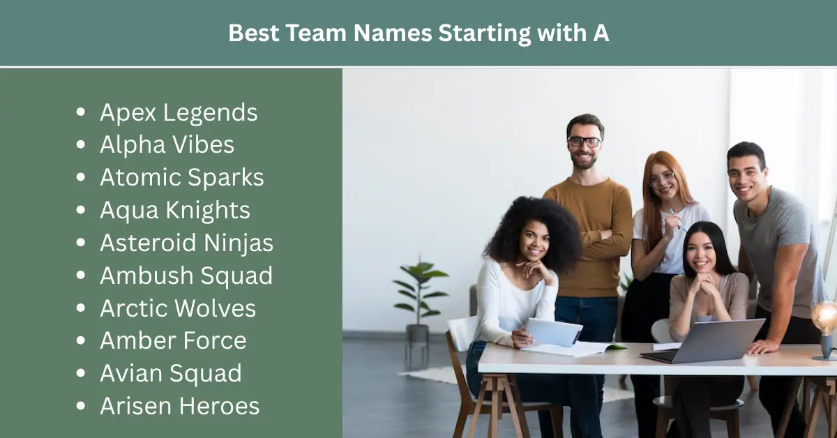 best team names starting with a