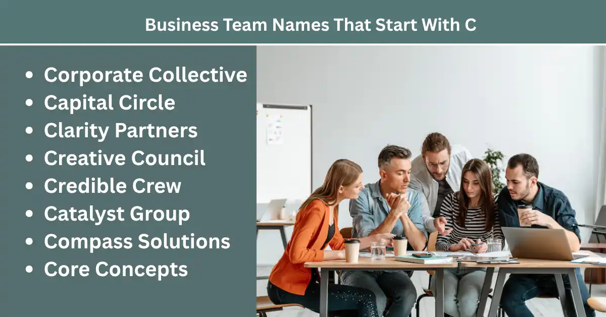 busniess team names starting with c 