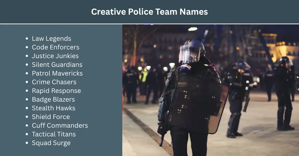 creative police team names