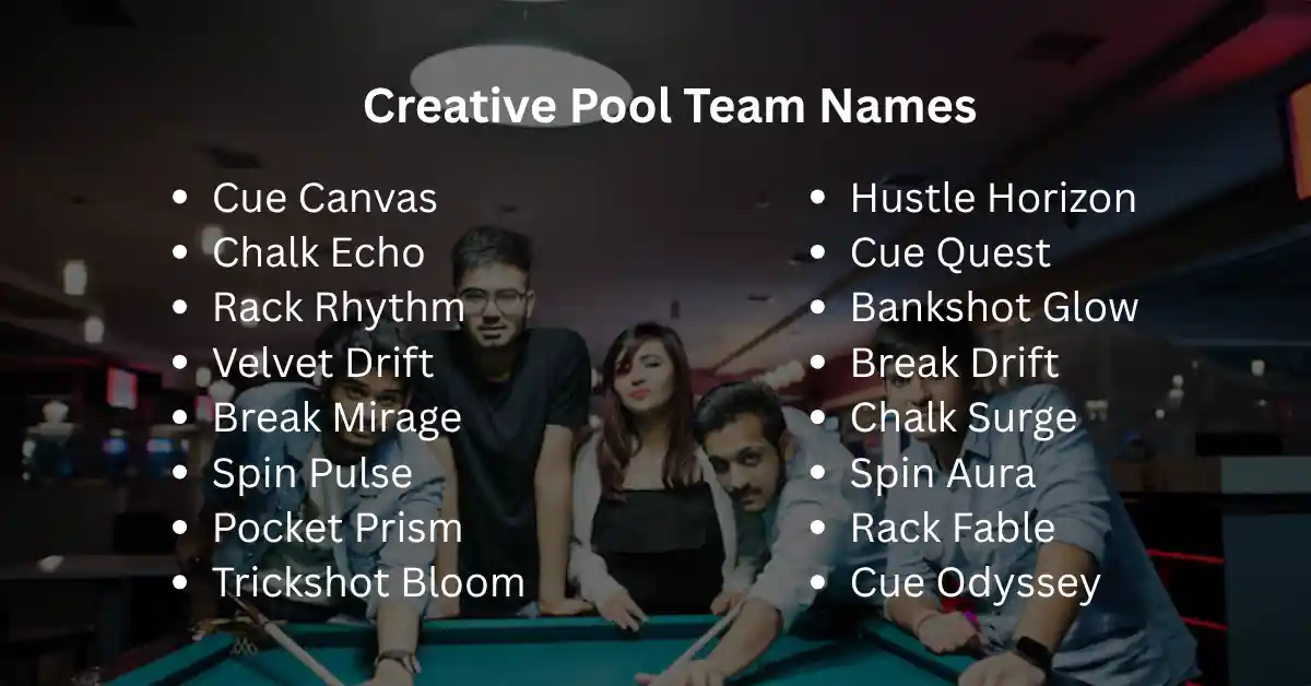 creative pool team names