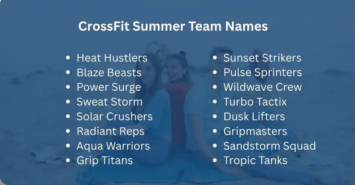 crossfit summer team names