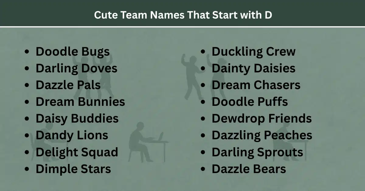 cute team names start with d