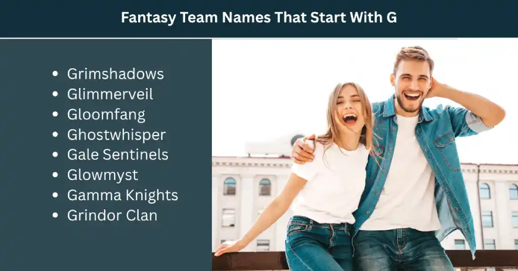 fantasy team names starting with g
