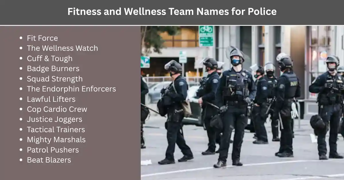 fitness and wellness team names for police