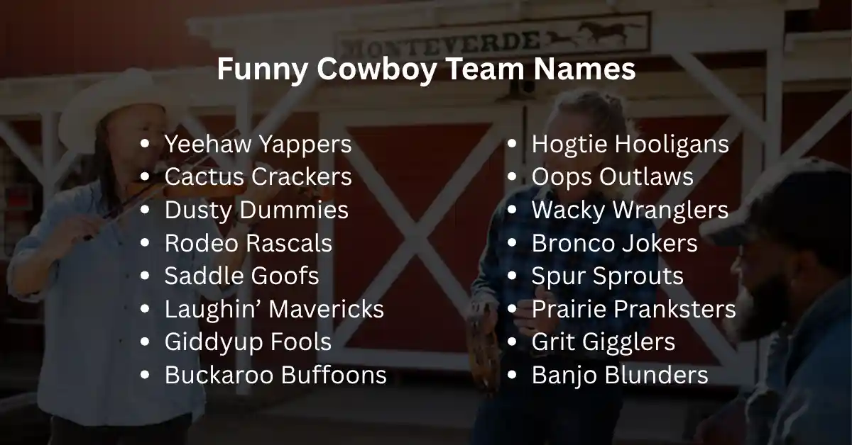 funny cowboy team names