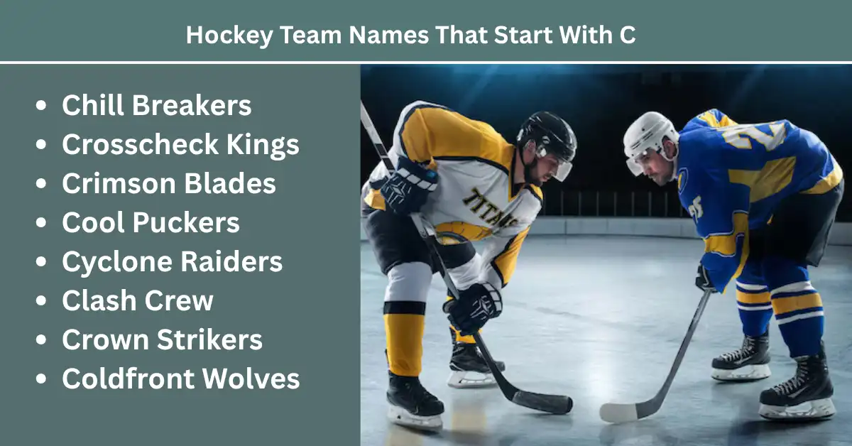 hockey team names starting with c 