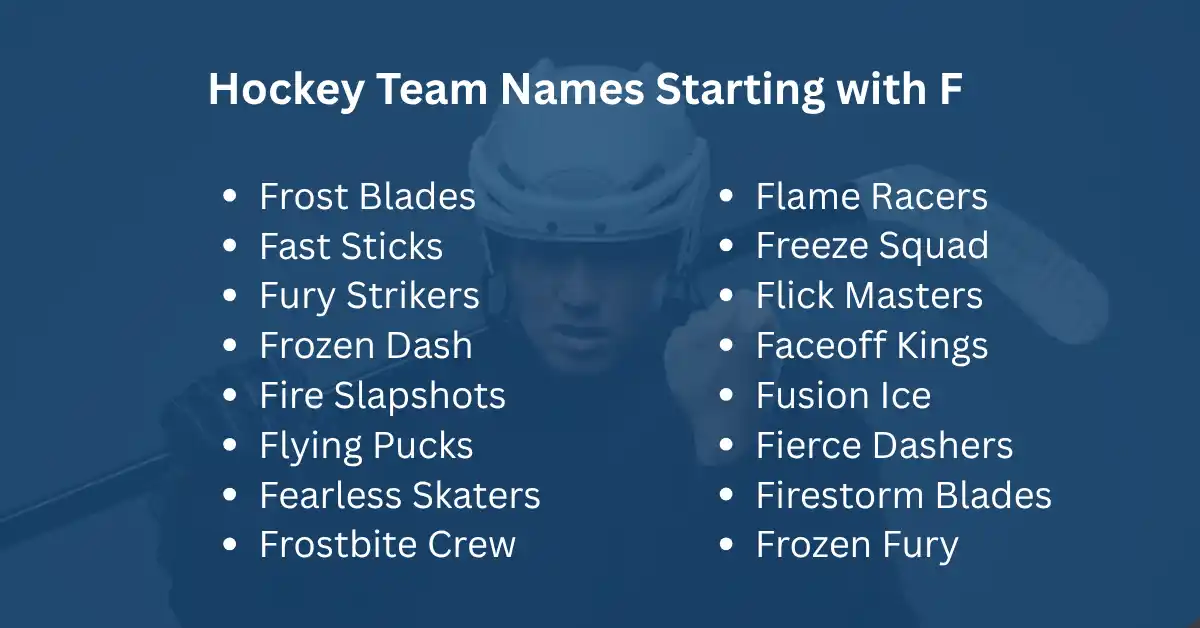 hockey team names starting with f