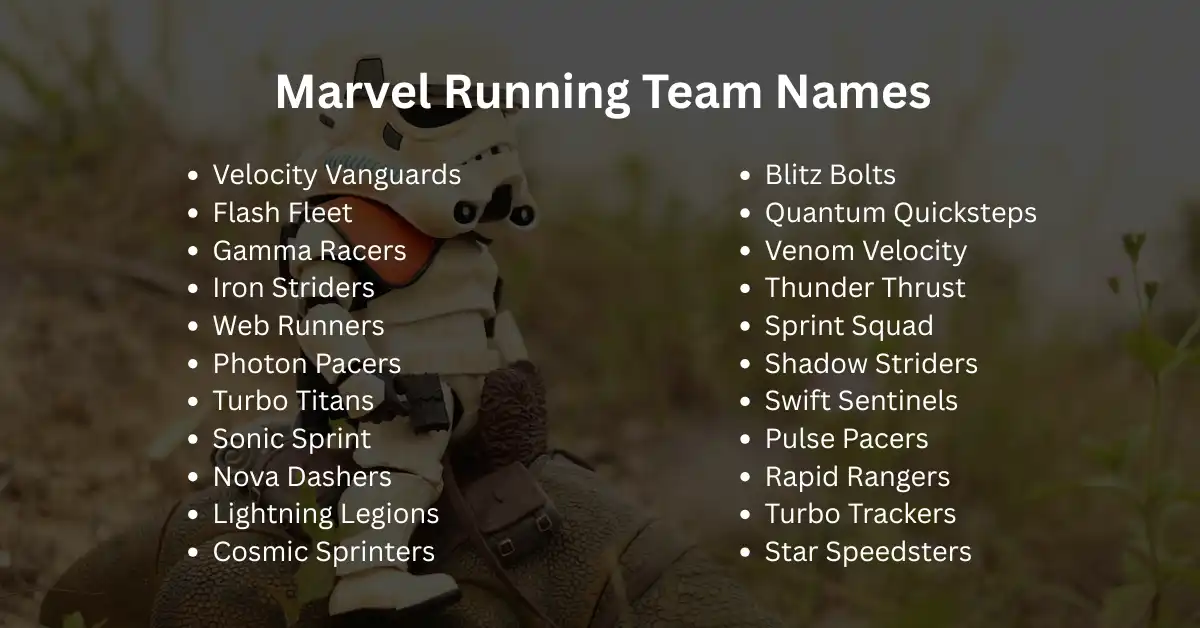 marvel running team names