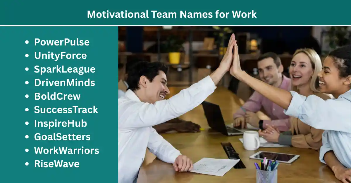 motivational team names for work
