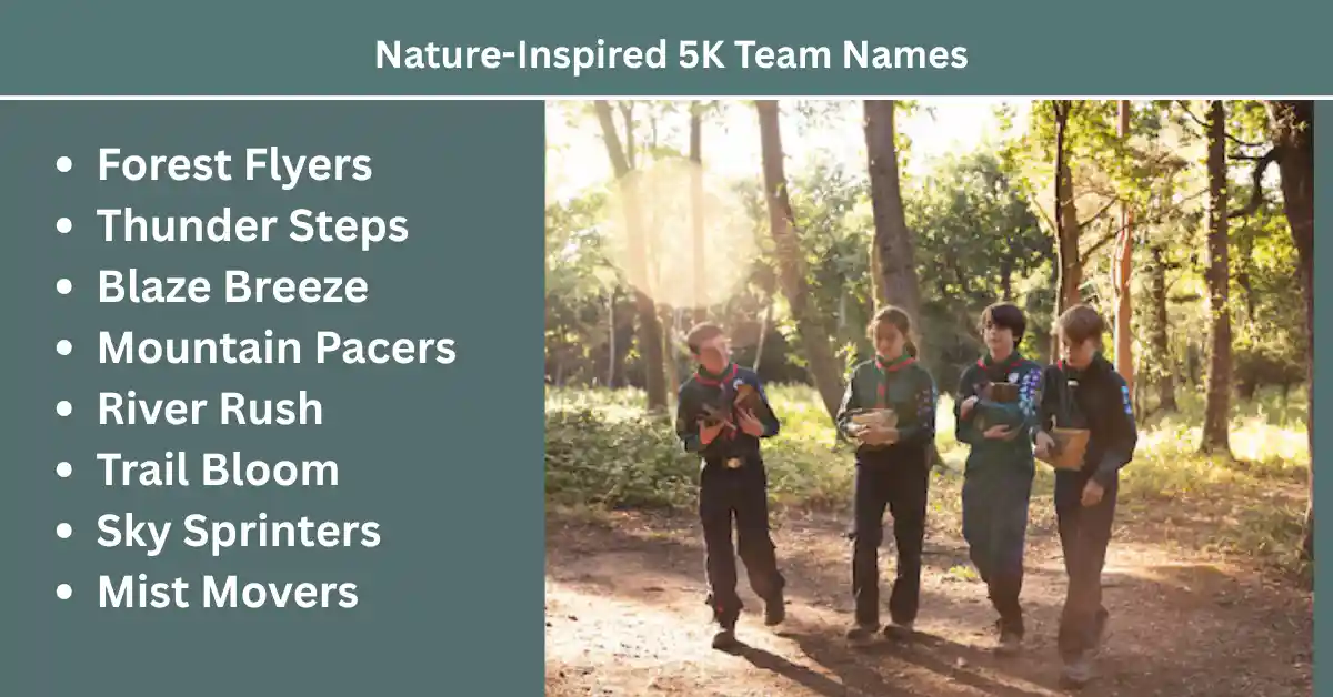 nature inspired 5k team names