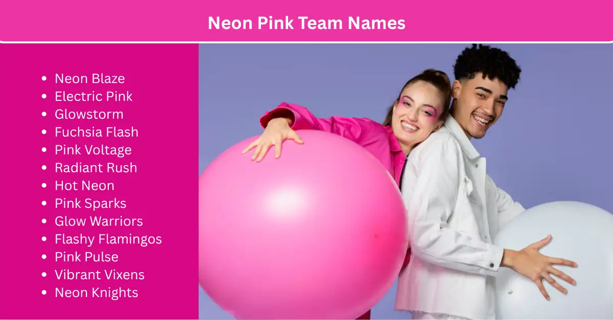 neon pink team names