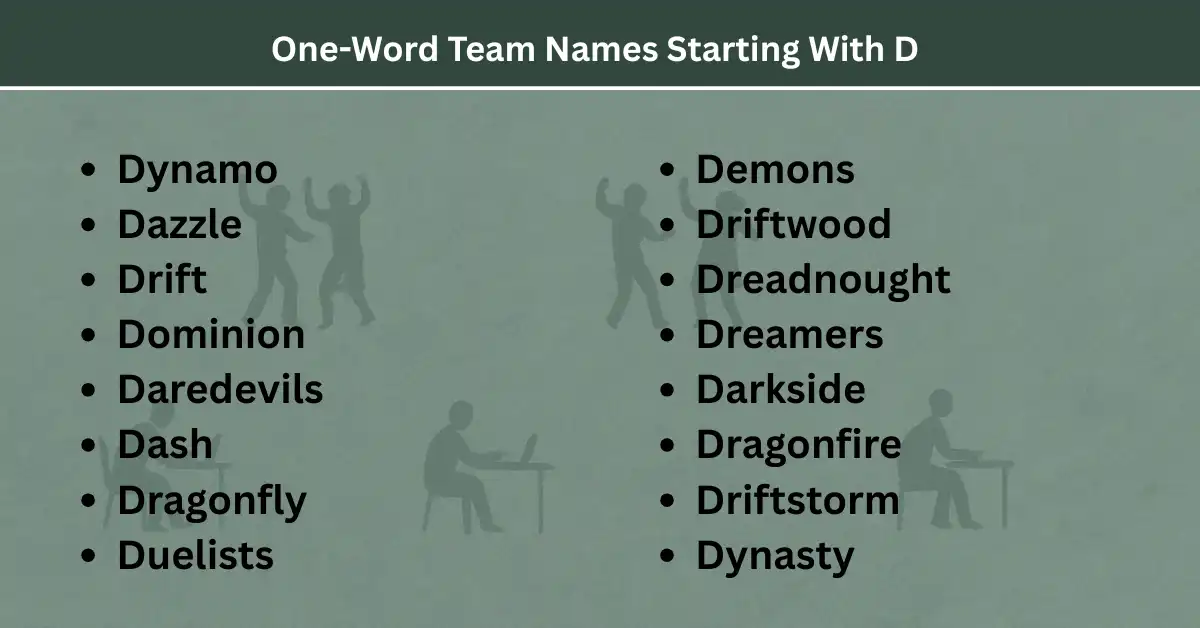 one word team names starting with d