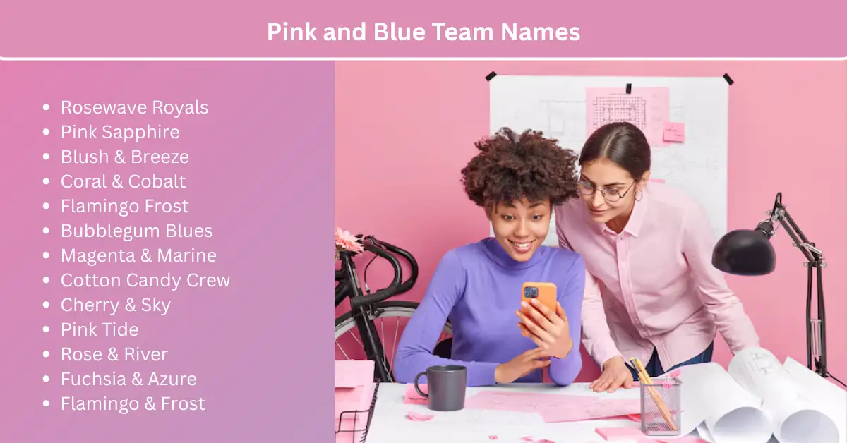 pink and blue team names