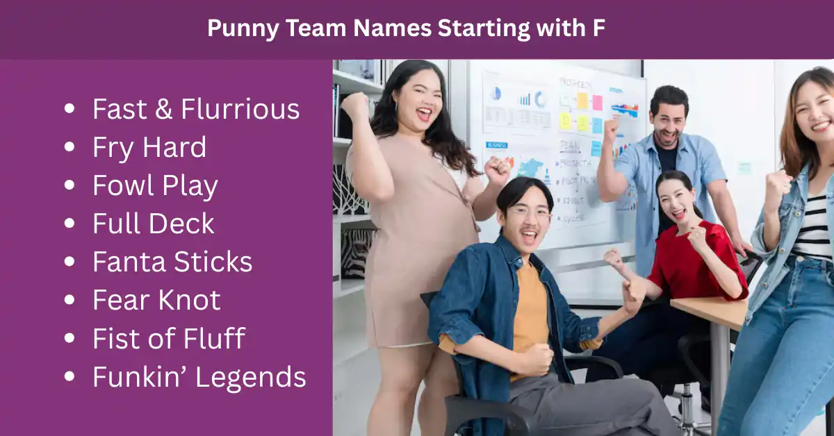punny team names starting with f