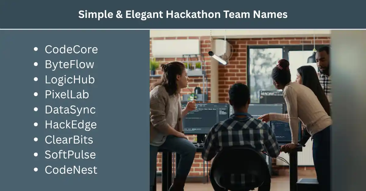 simple and elegent hackathon team names
