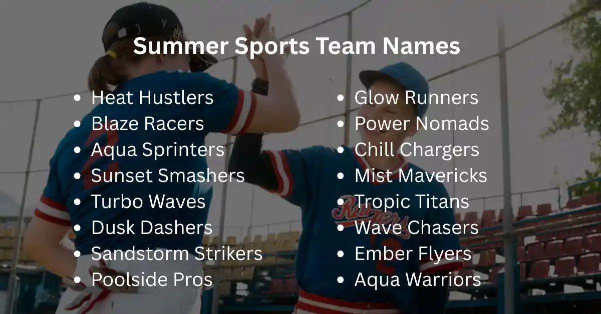 summer sports team names