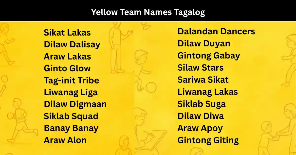 yellow team names tagalog
