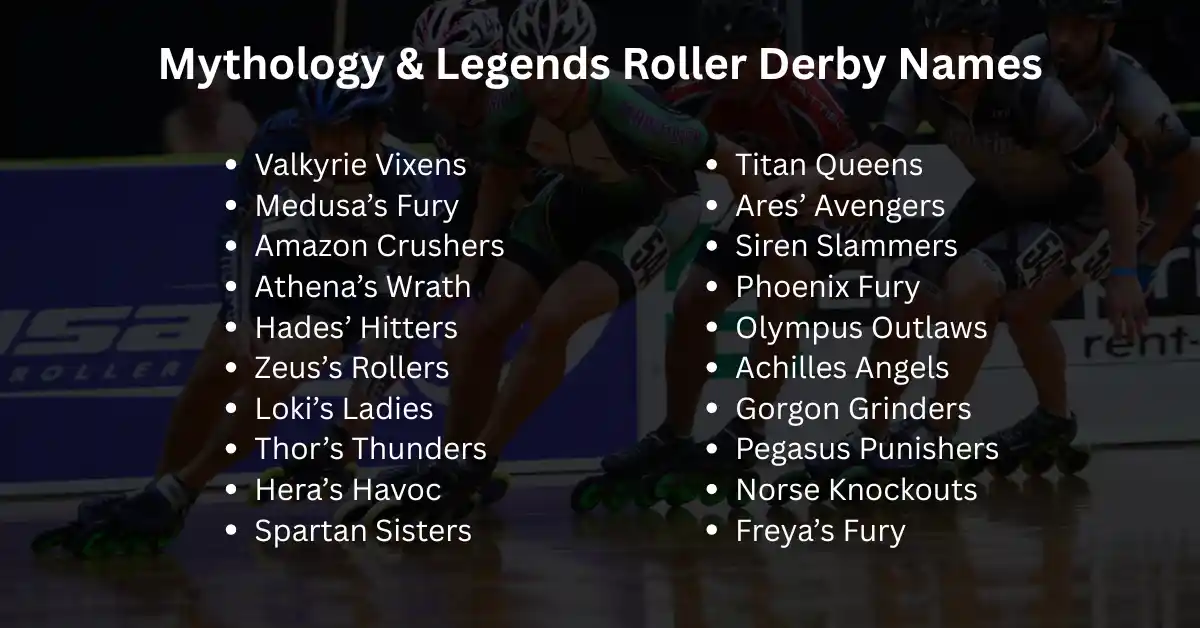 mythology and legends roller derby names