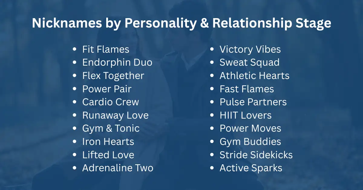 nicknames by personality relationship stage