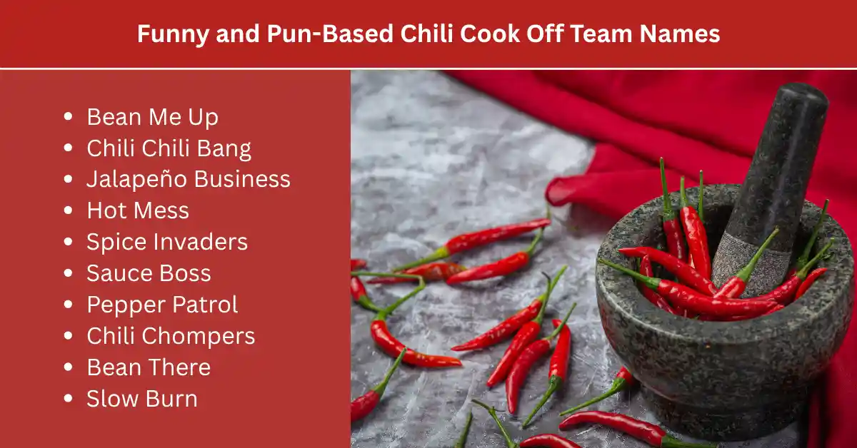 funny and pun-based chili cook off team names
