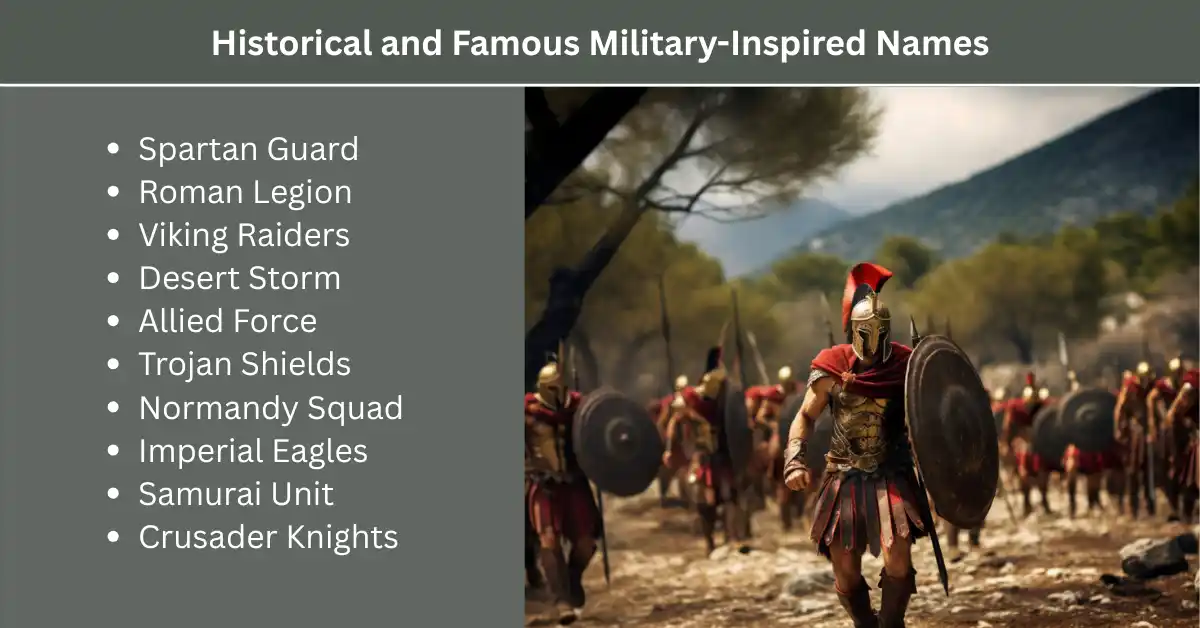 historical and famous military-inspired names