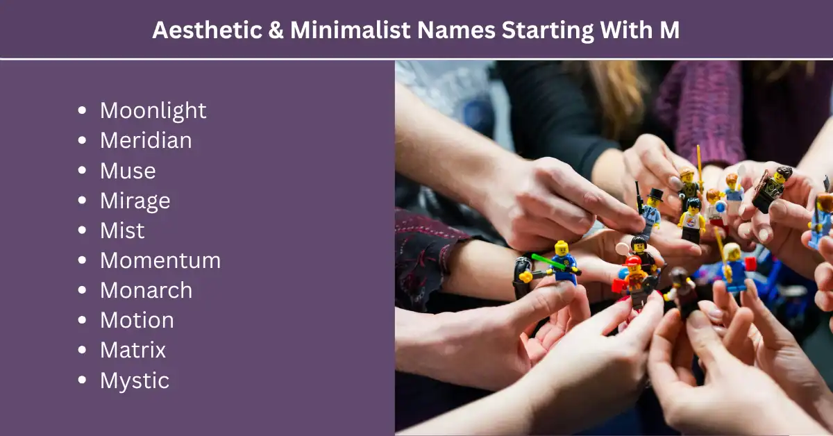 aesthetic and minimalist names starting with m