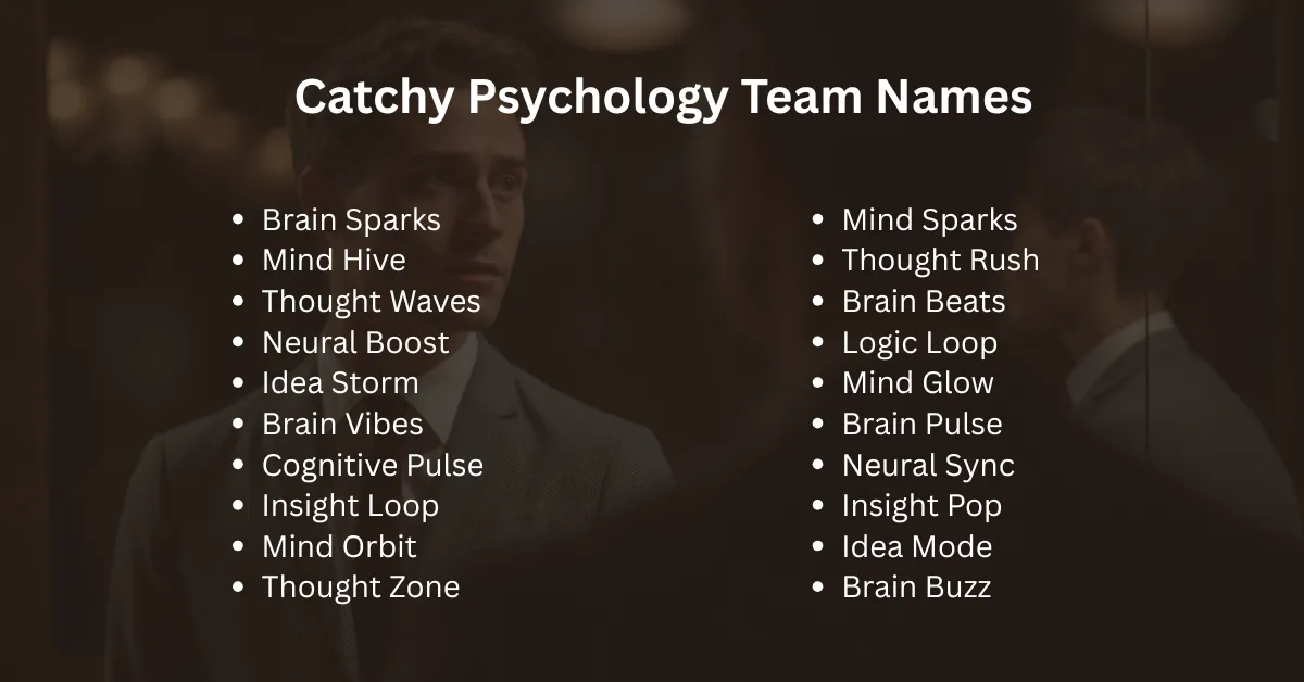 catchy psychology team names
