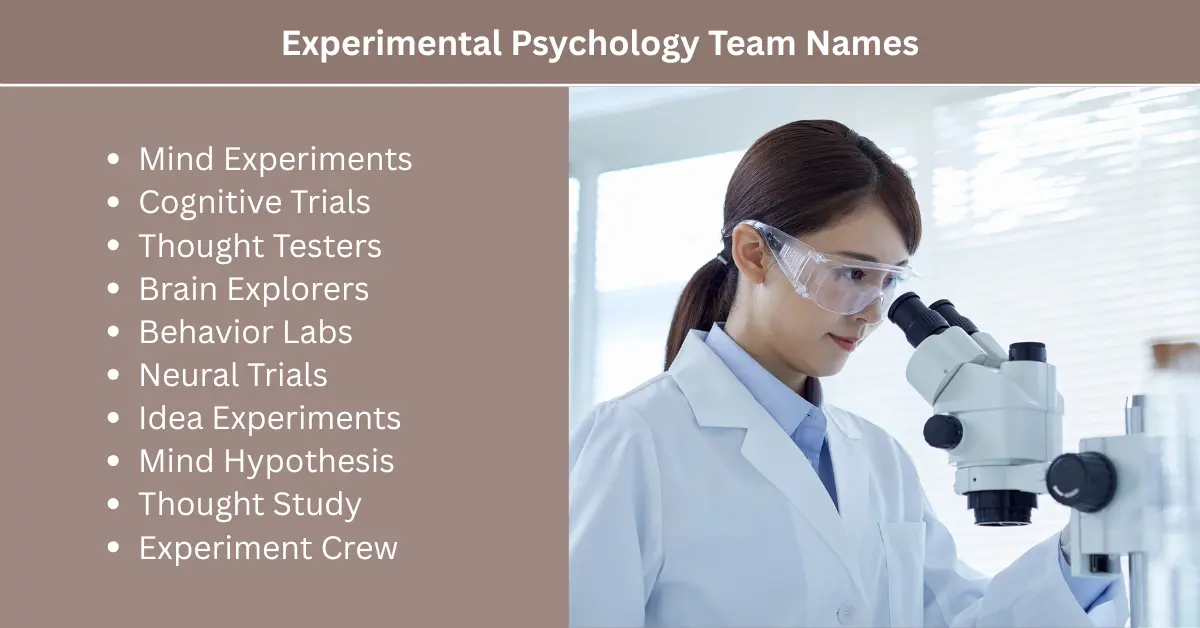 experimental psychology team names