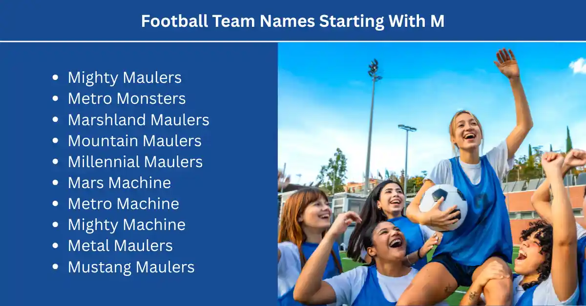 football team names starting with m