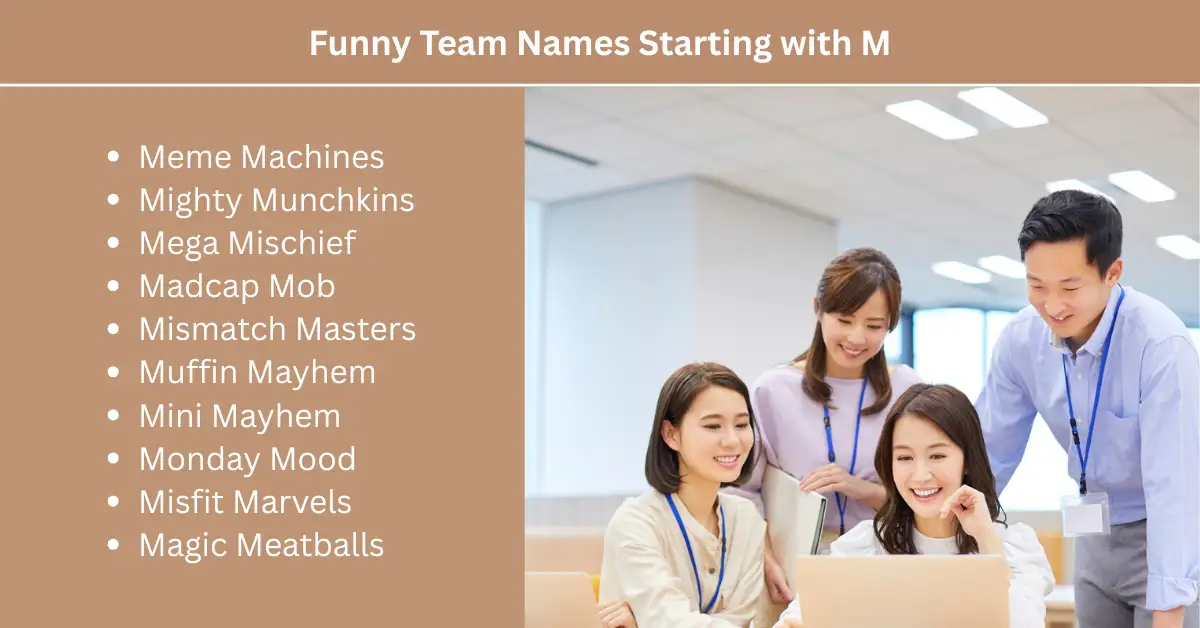 funny team names starting with m