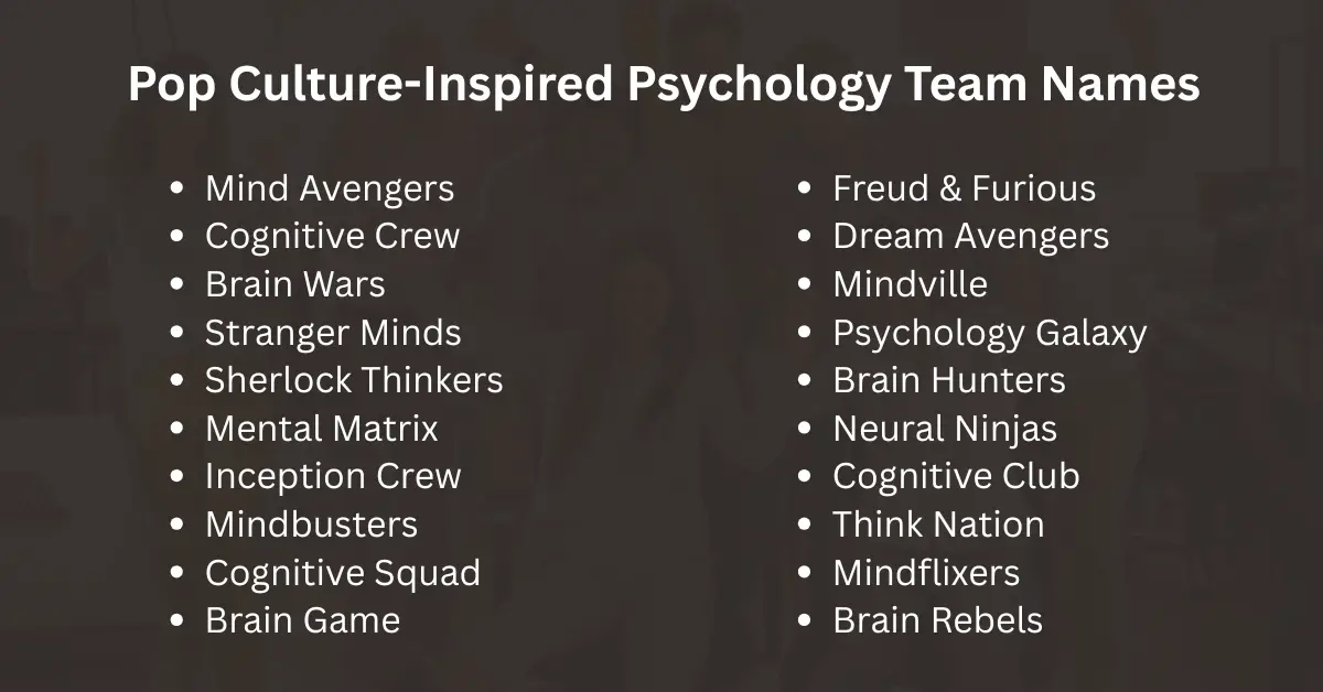 pop culture-inspired psychology team names