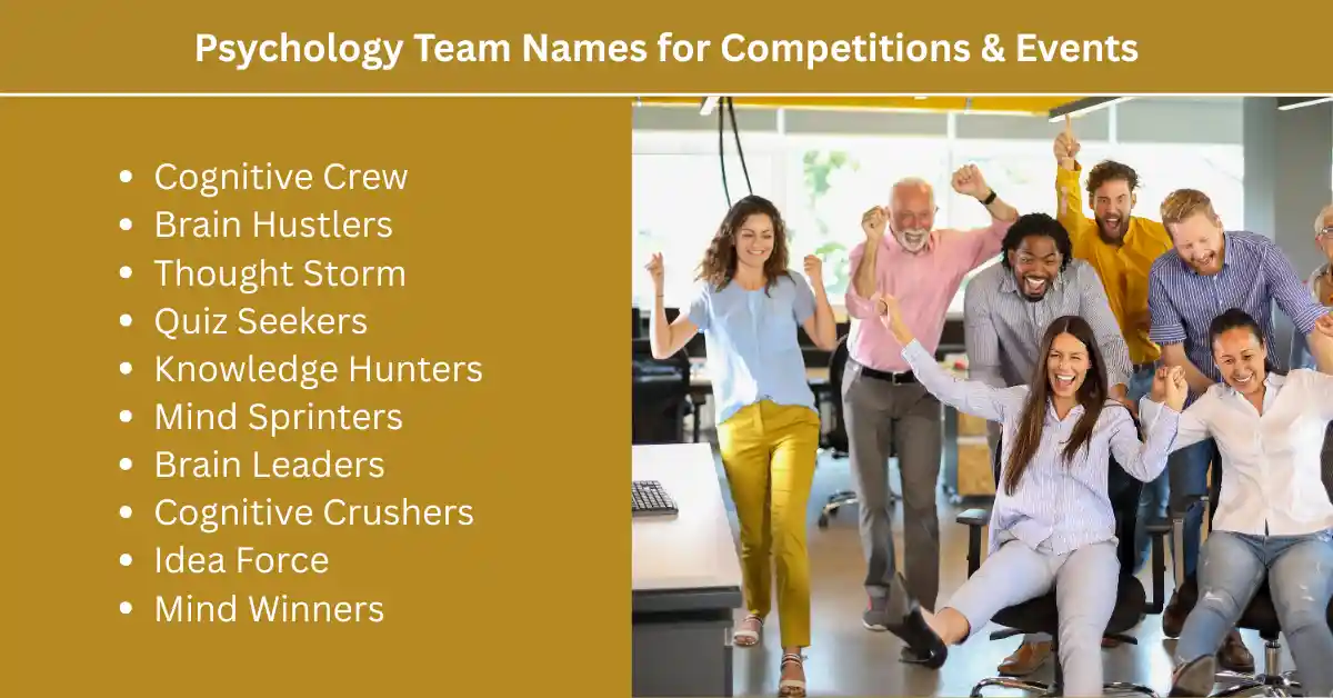 psychology team names for competitions and events