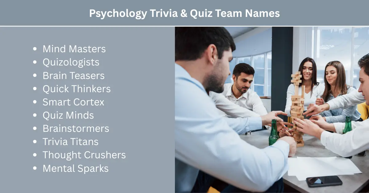 psychology trivia and quiz team names