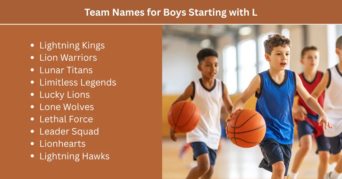 team names for boys starting with l