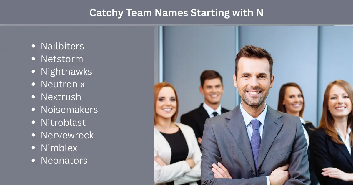 catchy team names starting with n