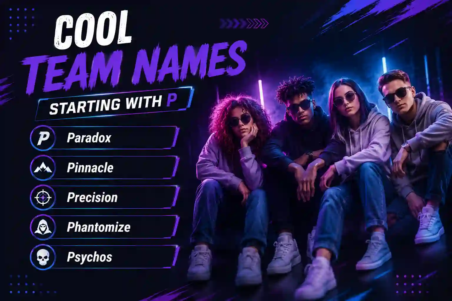 cool team names starting with p