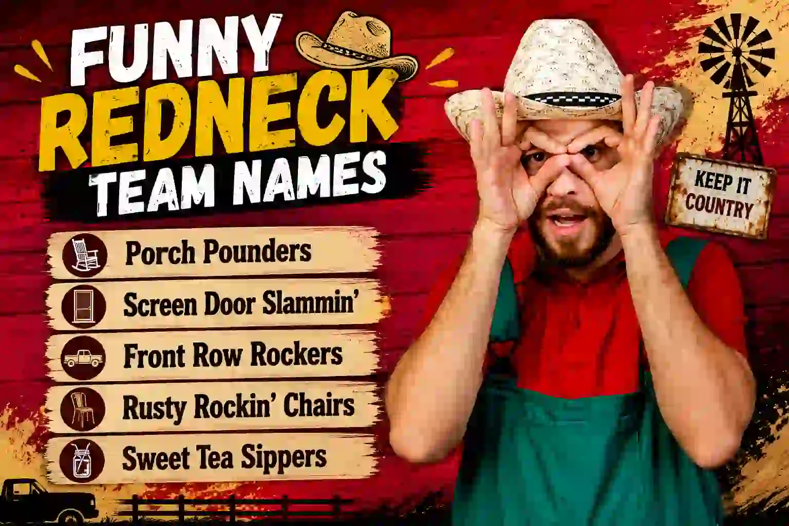 funny redneck team names