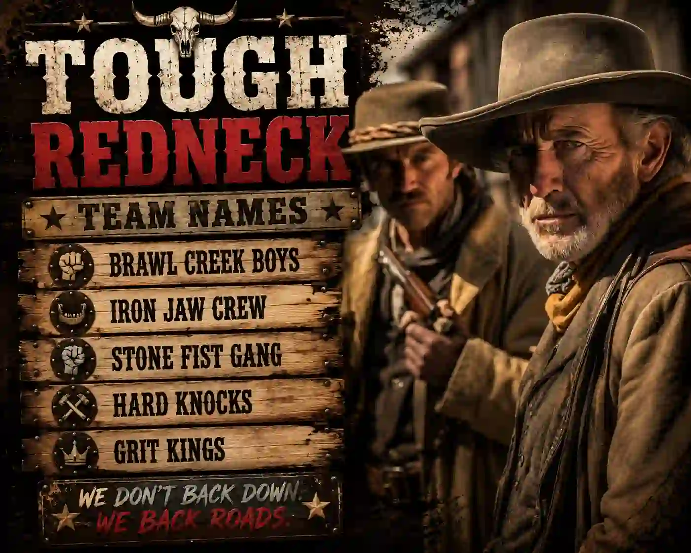 tough redneck team names